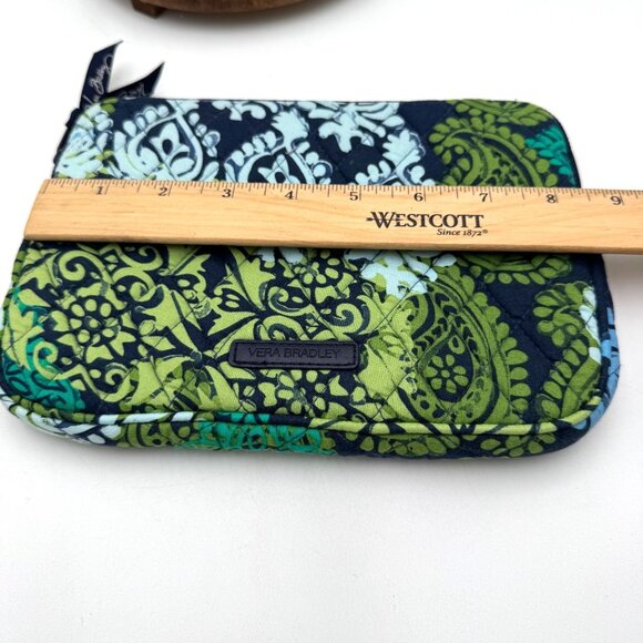 Vera Bradley Tablet Quilted Tablet Case w/Zipper 6” x 8.5” blue green turquoise - Picture 8 of 10